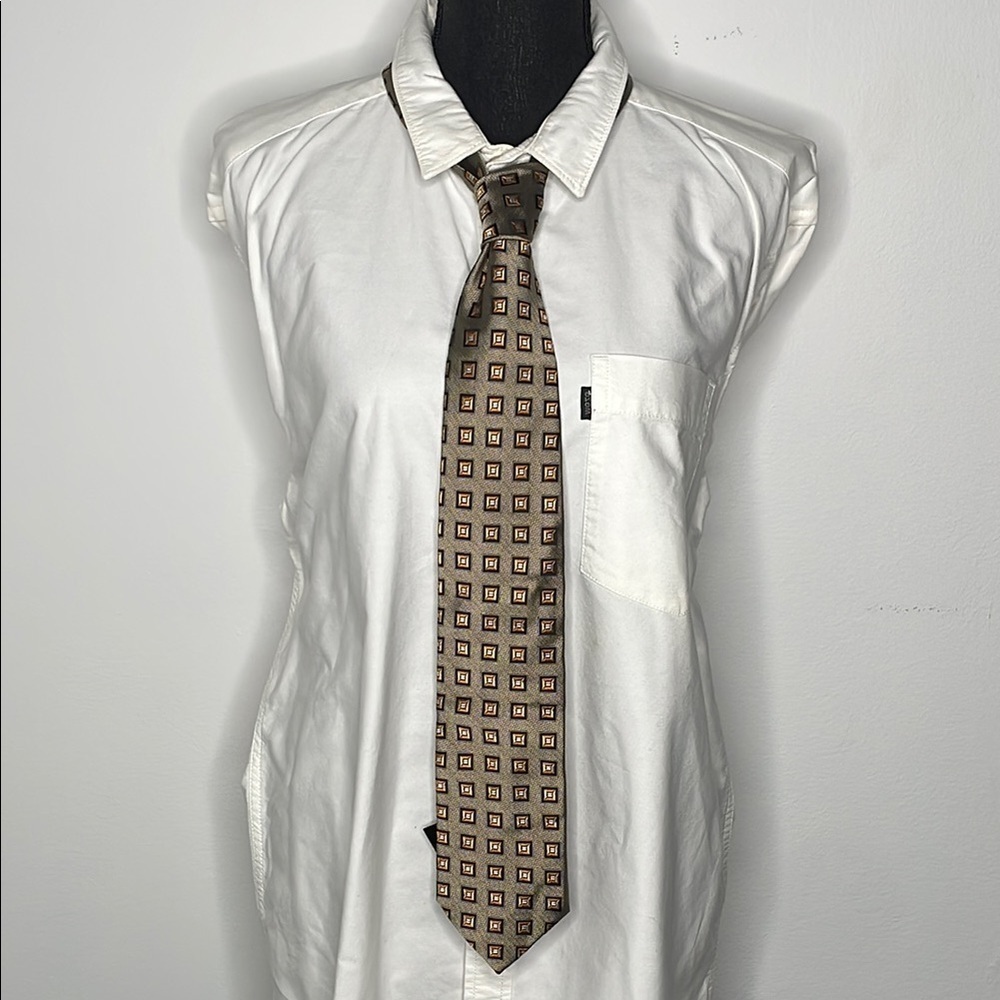 JOS. A. BANK Brown Geometric Patterned Tie - Picture 3 of 5